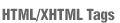 HTML XHTML Tags